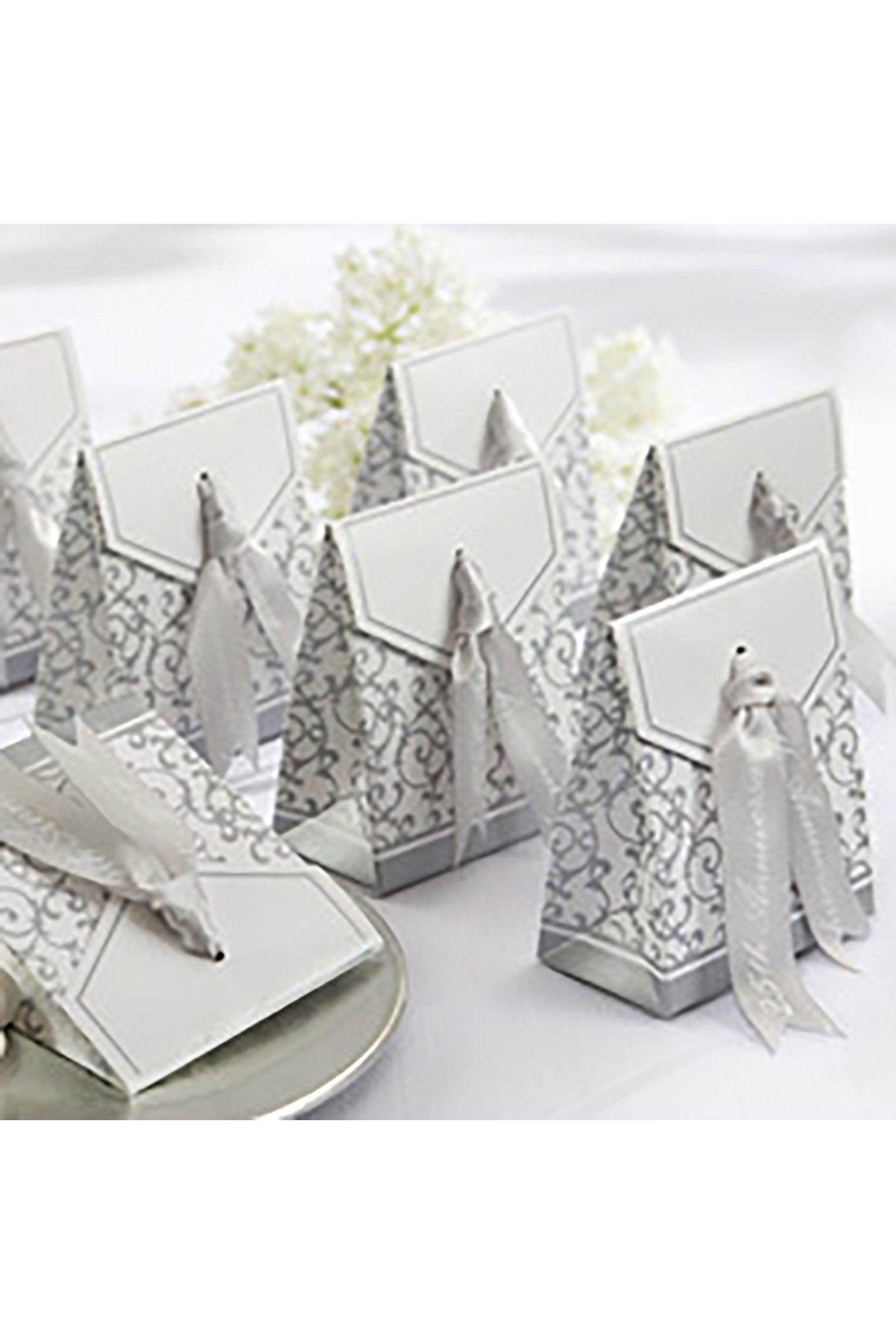 25th/50th Silver/Gold Anniversary Favor Boxes CGF0260 (Set of 12 pcs) - COCOMELODY